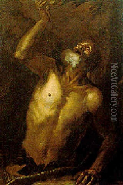 San Paolo Eremita Oil Painting - Giovanni Battista Beinaschi