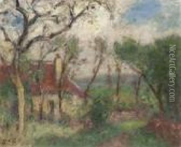 Maison Dans Les Bois Oil Painting - Georges dEspagnat