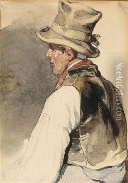 Bildnis Eines Jungen Oil Painting - Johann Matthias Ranftl
