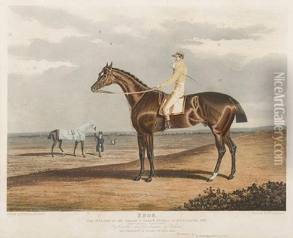 Ebor, The Winner Of The Great St Leger Stakes Oil Painting - John Frederick Herring Snr