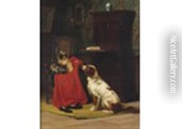 A New Found Friend Oil Painting - John Henry Dolph