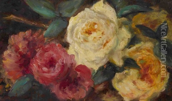 Rosen Oil Painting - Anna Peters