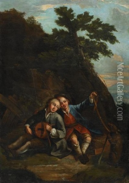 Knaben Mit Drehlaier Oil Painting - Johann Conrad Seekatz