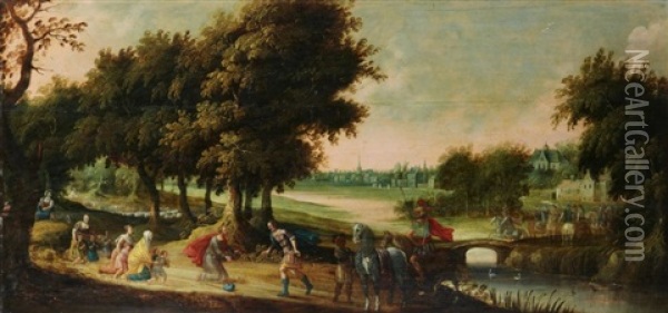 La Rencontre De Joseph Et Jacob Oil Painting - Jasper van der Laanen