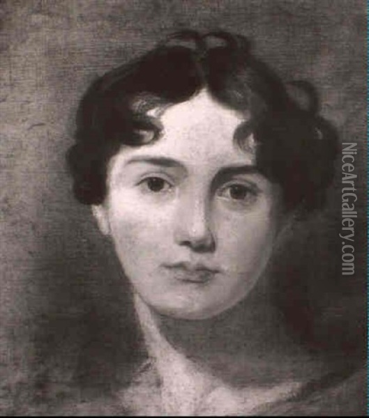 Portrait Sketch Of A Young Lady's Head Oil Painting - Thomas Lawrence