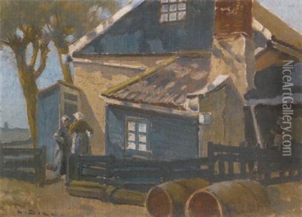 Hollandisches Haus Oil Painting - Ludwig Dill