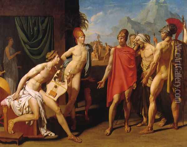 Achilles Receiving the Envoys of Agamemnon I Oil Painting - Jean Auguste Dominique Ingres