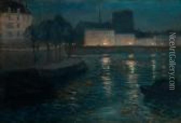 Evening Mood Oil Painting - Fritz Thaulow