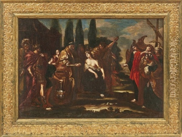 Die Opferung Der Iphigenie Oil Painting - Pietro Bardellino