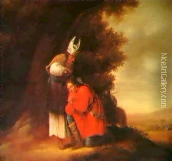 Die Salbung Davids Durch Den Propheten Samuel (buch Samuel  16:1-13) Oil Painting - Cornelis Brouwer
