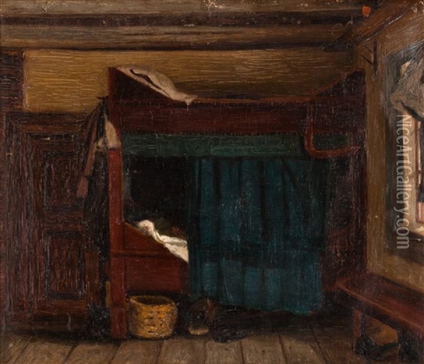 Interior Oil Painting - Adolf von Becker