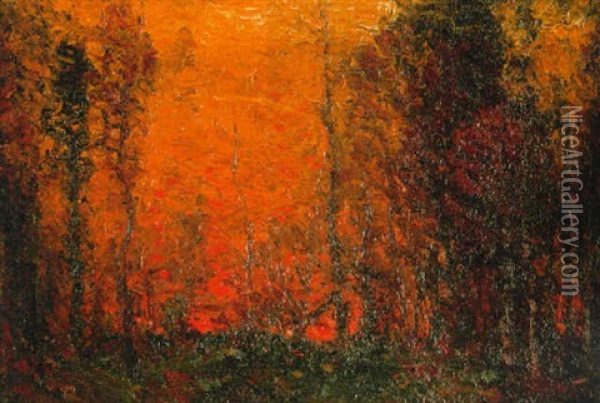 Autumn Glow Oil Painting - John Joseph Enneking