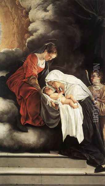 The Vision of St Francesca Romana 1615-19 Oil Painting - Orazio Gentileschi