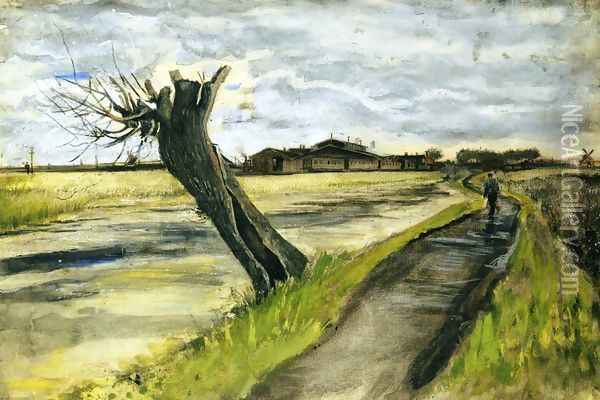 Pollard Willow Oil Painting - Vincent Van Gogh
