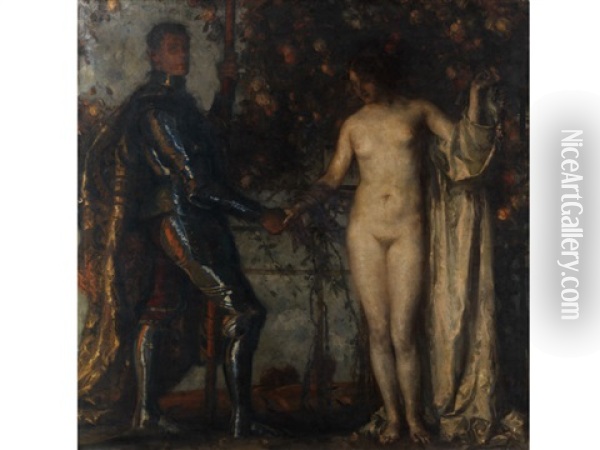 Adam Und Eva In Moderner Auffassung Oil Painting - Carl von Marr