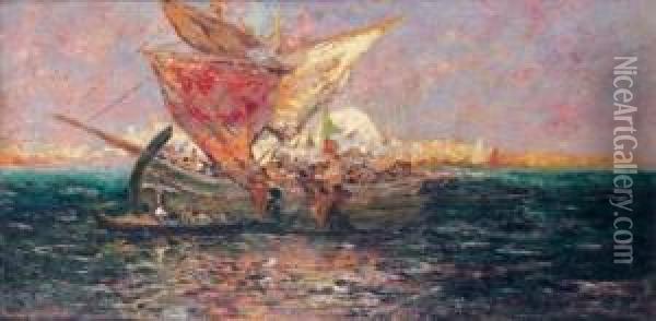 Baie De Constantinople Oil Painting - Charles Henri Gaston Dagnac-Riviere