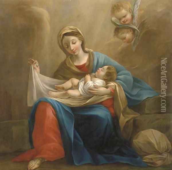 The Madonna and Child Oil Painting - Laurent De La Hyre