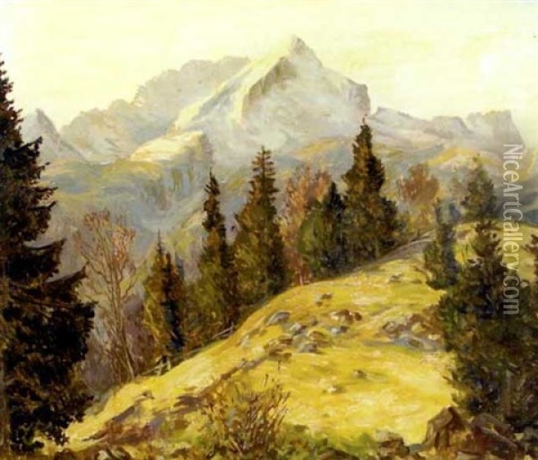Spatherbst Im Hochgebirge Oil Painting - Clemens Fraenkel
