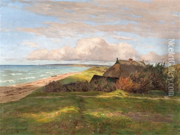 Hohes Ufer Ahrenshoop Oil Painting - Paul Mueller-Kaempff