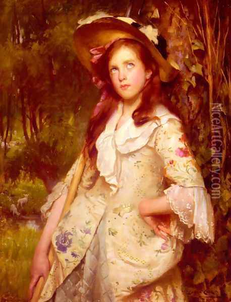 The Young Shepherdess Oil Painting - Lance Calkin
