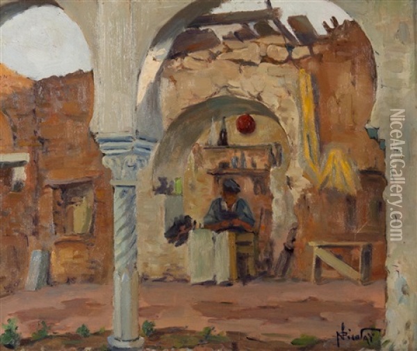 Scene Orientaliste Oil Painting - Paul Nicolai