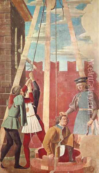 Torture of the Jew c. 1455 Oil Painting - Piero della Francesca