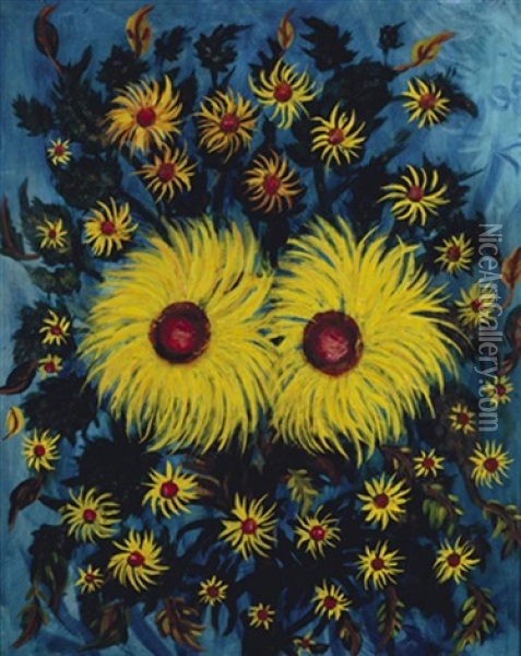Deux Grandes Marguerites Oil Painting - Seraphine Louis