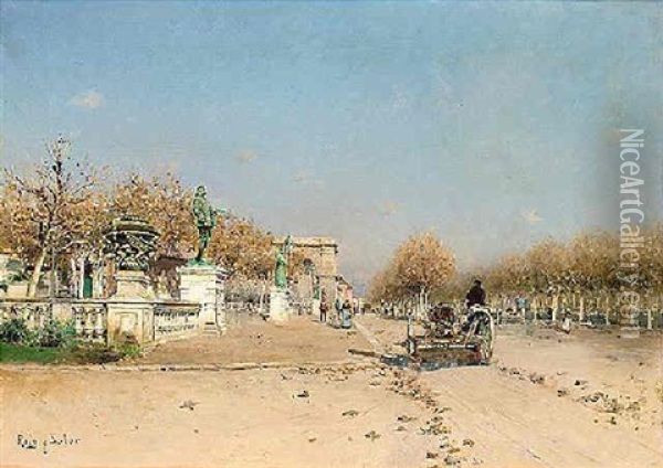 Avenida De Los Catalanes, Madrid Oil Painting - Joan Roig Soler