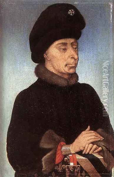 Portrait of Jan zonder Vrees, Duke of Burgundy Oil Painting - Unknown Painter