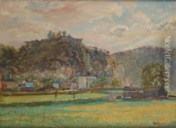 Vue A Montgomery En Ecosse Oil Painting - Henri Ottevaere