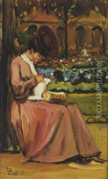 Femme Au Jardin Oil Painting - Fernand Piet