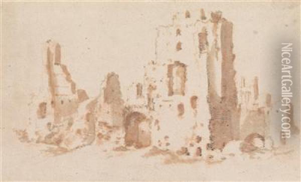 Klassische Ruinen Oil Painting - Jacob Van Der Ulft