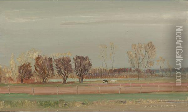 Pastoral Landscape Oil Painting - Victor, William Higgins