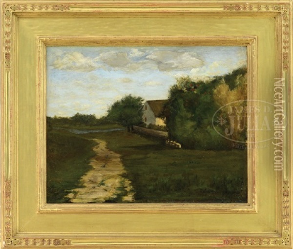 Homestead Near A Country Lane Oil Painting - Ben Foster