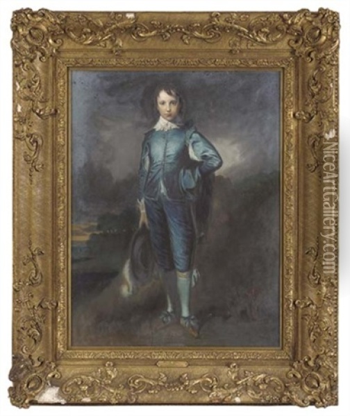 The Blue Boy (after Thomas Gainsborough) Oil Painting - John Riley