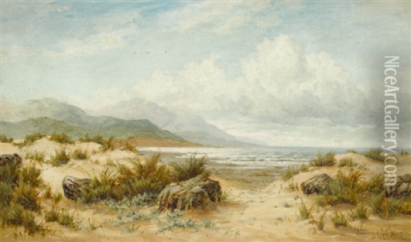 Sand Dunes By The Beach Oil Painting - Benjamin Williams Leader