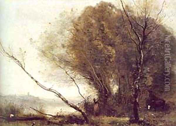 The Bent Tree Oil Painting - Jean-Baptiste-Camille Corot