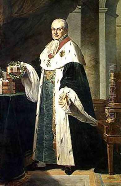 Louis 1757-1821 Marquis de Fontanes Oil Painting - Alphonse Lavaudan