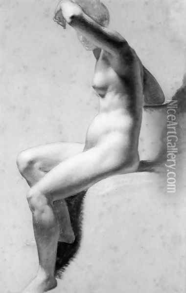 Female Nude Raising Her Arm4 Oil Painting - Pierre-Paul Prud'hon