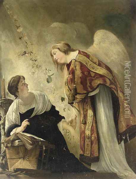 The Annunciation Oil Painting - Paulus Bor
