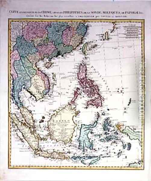 Southern Asia from China to New Guinea Oil Painting - Johannes and Mortier, Cornelis Covens
