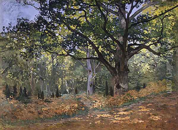 The Bodmer Oak Fontainebleau Forest 1865 Oil Painting - Claude Oscar Monet