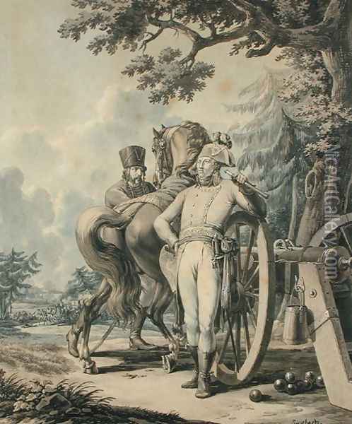 General Jean Victor Moreau 1763-1813 Oil Painting - Joseph Swebach-Desfontaines