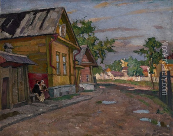 After The Rain, Pskov Oil Painting - Arnold Borisovich Lakhovsky