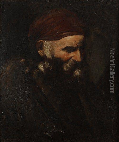 Portrait D'homme Barbu Oil Painting - Domenico Fetti