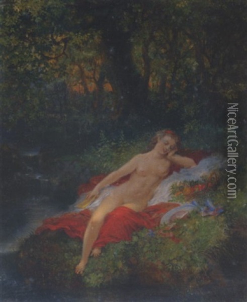 Evening Repose Oil Painting - Gustave Staal