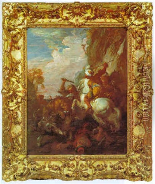 La Chasse Au Lion Oil Painting - Charles Parrocel