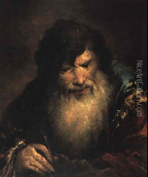 Kopf Eines Philosophen Oil Painting - Giovanni Antonio Guardi
