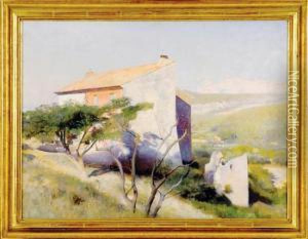 Paysage De Cassis Oil Painting - Paul Alexandre Alfr. Leroy