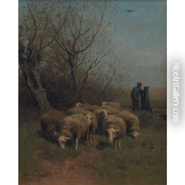 The Shepard Oil Painting - Francois Pieter ter Meulen